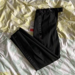 S Zara Black Dress Pants With Shiny Trim